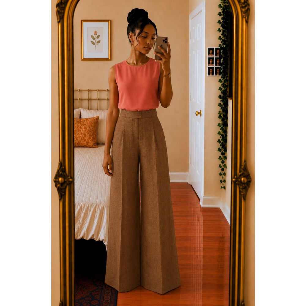 Sophie Rue Women Sleeveless Blousee Peach Coral Keyhole Back Size M Basic